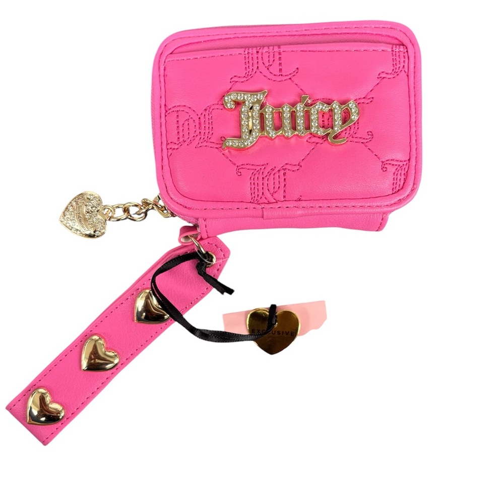 Juicy Couture Pink Starstruck square zip Wallet